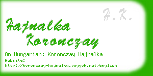 hajnalka koronczay business card